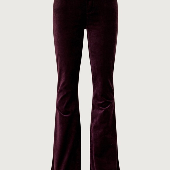 PAIGE Pants - PAIGE Lou Lou Black Cherry Velvet Pants, 6